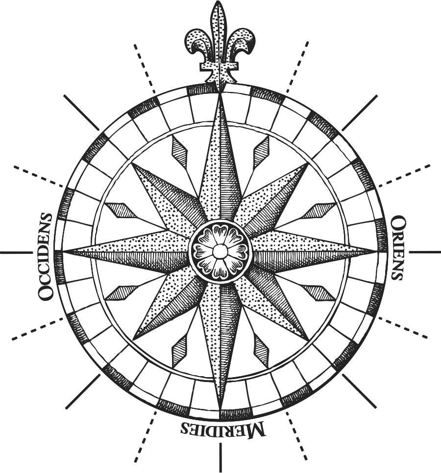 Compass etching